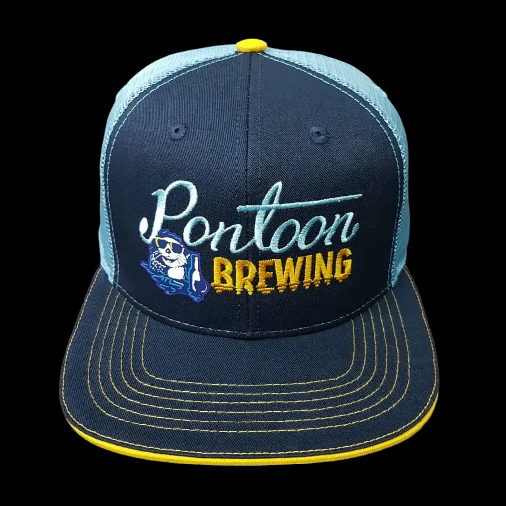 Embroidery and print logo method on a custom cap