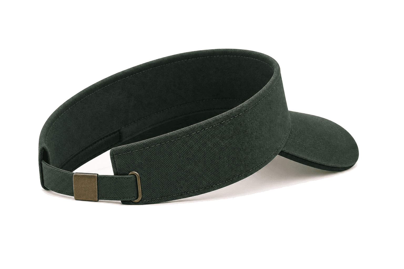 4P Visor Buckle MCS forest green 4-panel visor with buckle closure side view